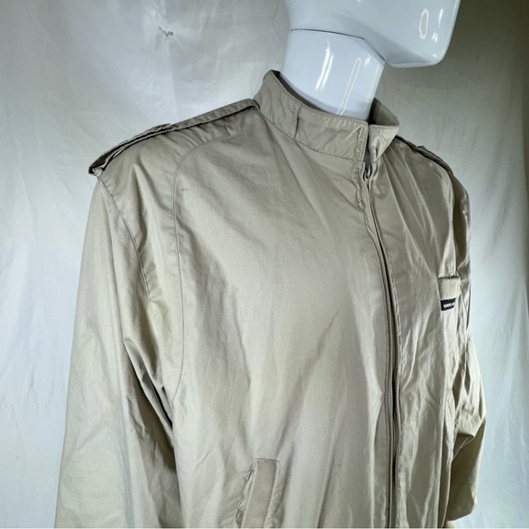 Members Only Men’s 80’s Vintage Worn Condition Beige Windbreaker Zipper Jacket - Picture 2 of 13